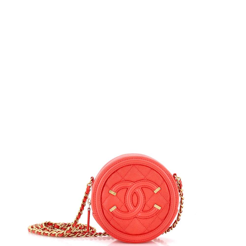 Chanel Filigree Round Clutch With Chain #287681C26B